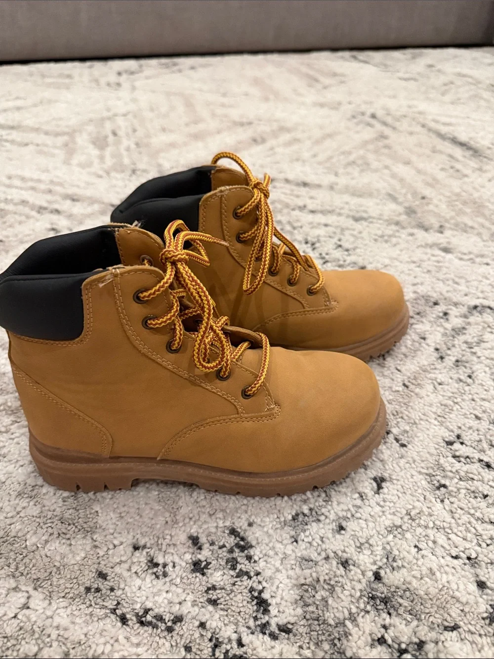 wonder nation Wheat Lace-Up Kids Work Boots